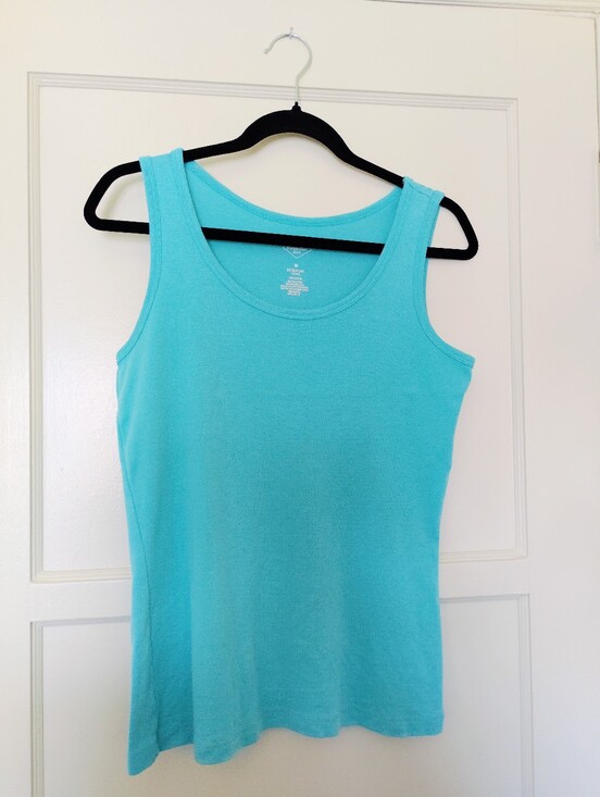 St. John's Bay Tops - St. Johns Bay 100% Cotton Women's Turquoise Tank Top